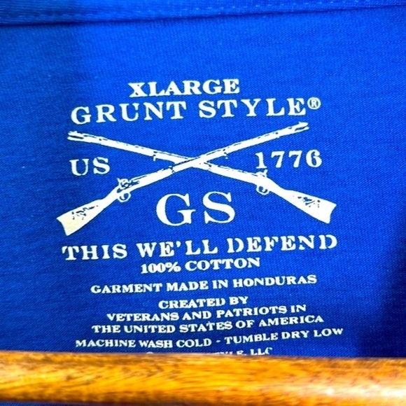 Grunt Style - Uncle Sam Kicking In Patriotic Colors Short Sleeve T Shirt XL - Picture 9 of 11